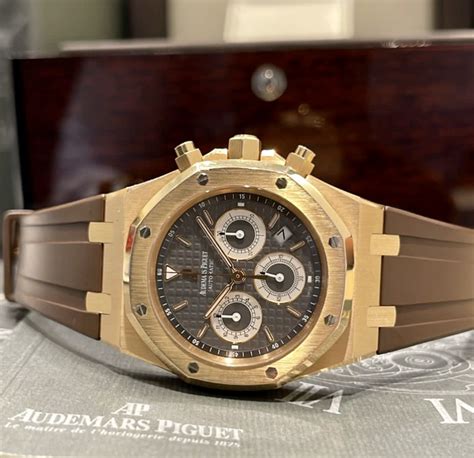 audemars piguet chrono oro rosa cinturino marrone|Acquista orologi Audemars Piguet Oro rosa su Chrono24.